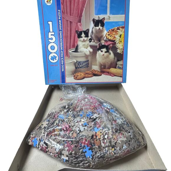 New Vintage 1991 “cookie jar culprits” 1500 jigsaw puzzle - Picture 3 of 7